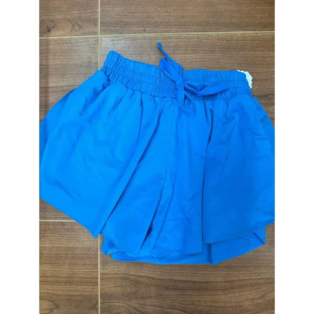 Pre-Owned Dance Butterfly Shorts Exarus Large Child Turquoise Jazz Gymnastics C